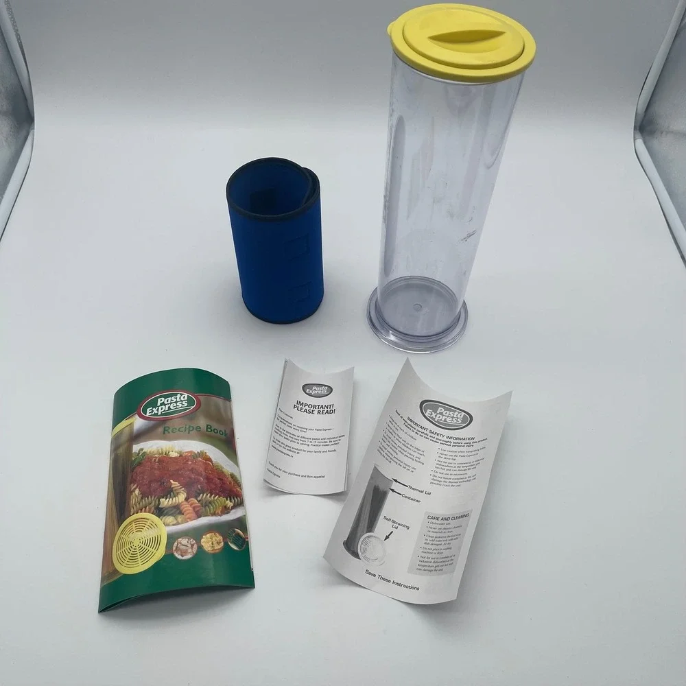Pasta Express As Seen On TV Pasta Maker Tube Cooker with Thermal Sleeve and Reci